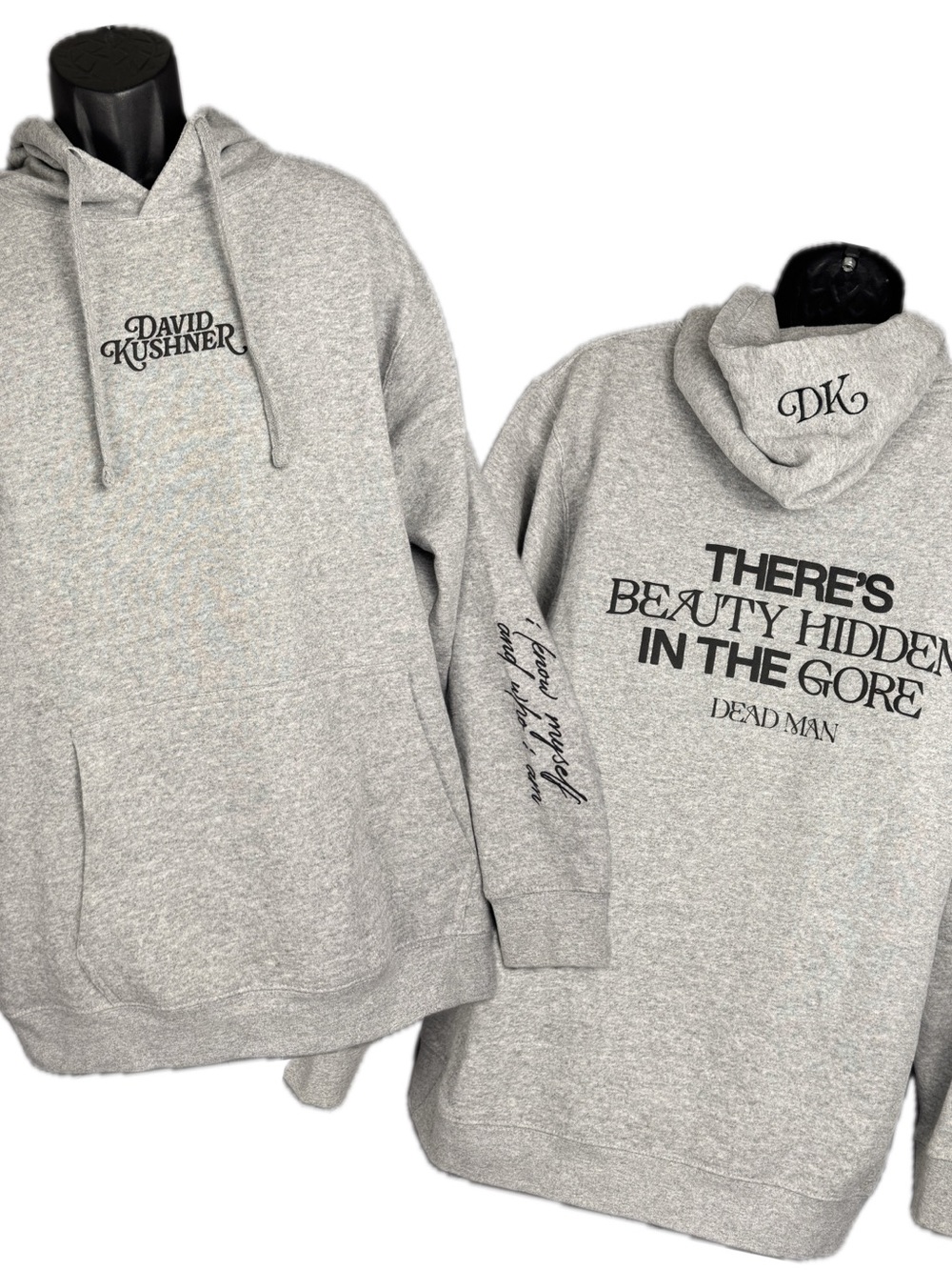 David Kushner Dead Man Hoodie Mens L Heather Grey Msrble Concert Tour Merch Goth